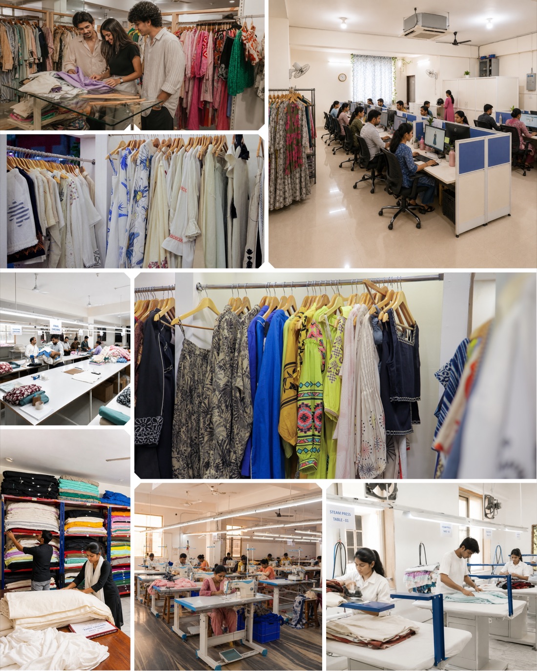 Teej India Textiles factory in Jaipur